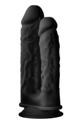Черный анально-вагинальный фаллоимитатор Double Penetrator - 19,5 см. - 4