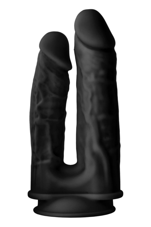 Черный анально-вагинальный фаллоимитатор Double Penetrator - 19,5 см. - 2