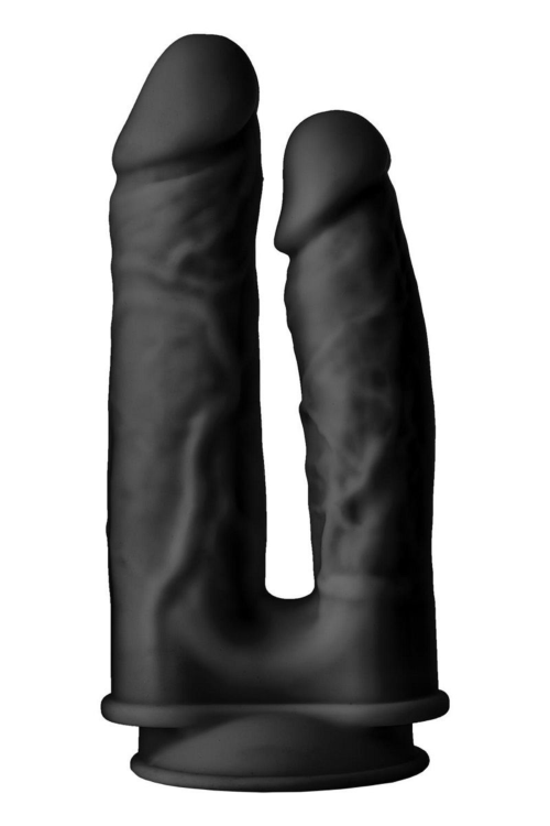 Черный анально-вагинальный фаллоимитатор Double Penetrator - 19,5 см. - 5