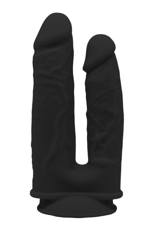 Черный анально-вагинальный фаллоимитатор Double Penetrator - 19,5 см. - 0