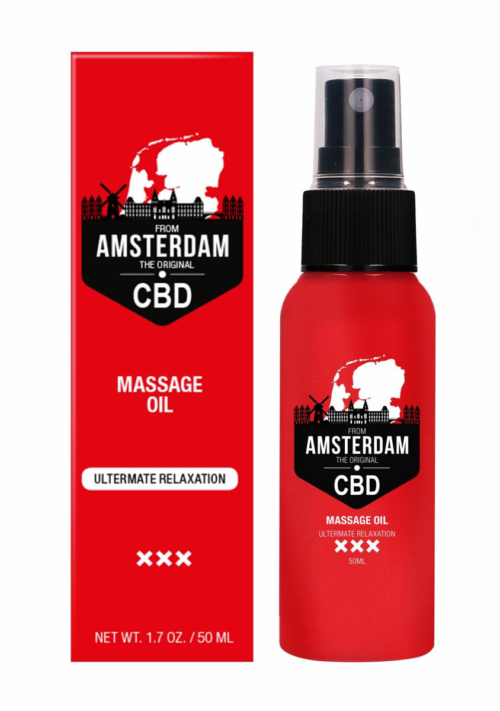 Стимулирующее массажное масло CBD from Amsterdam Massage Oil - 50 мл. - 0