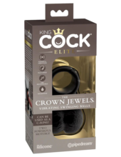Черная вибронасадка King Cock Ellite The Crown Jewels - 1