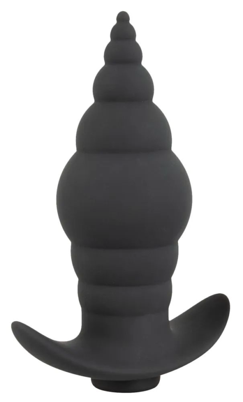 Черная анальная вибропробка RC Butt Plug - 9,6 см. - 2