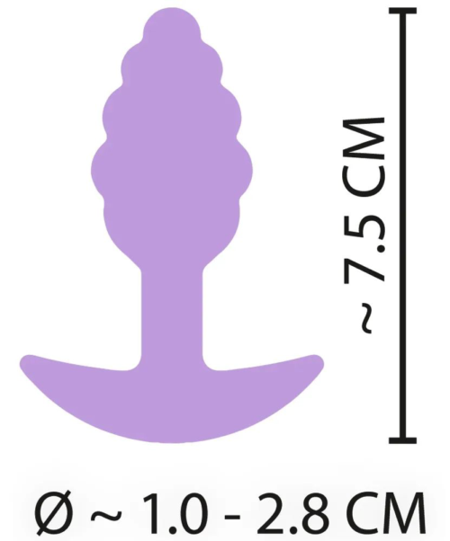 Фиолетовая анальная втулка Mini Butt Plug - 7,5 см. - 7