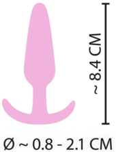 Розовая анальная втулка Mini Butt Plug - 8,4 см. - 7