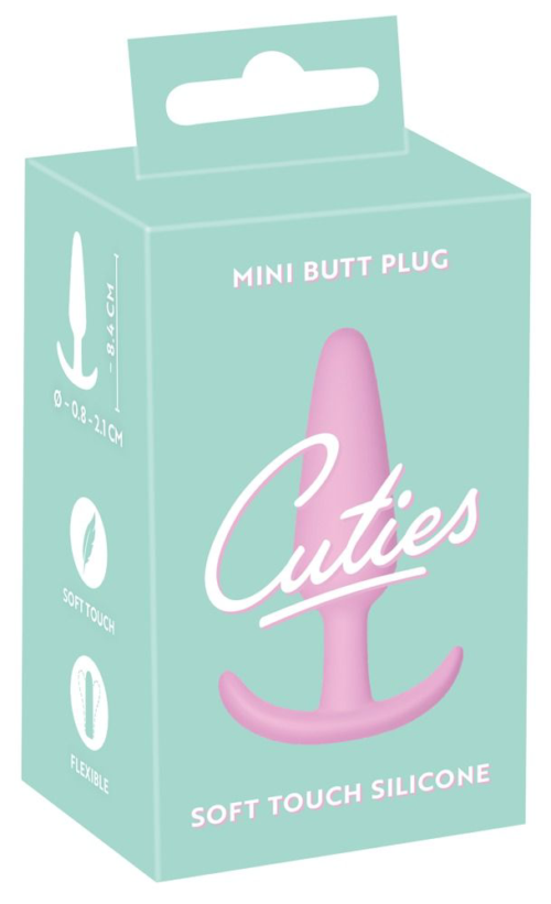 Розовая анальная втулка Mini Butt Plug - 8,4 см. - 1