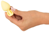 Жёлтая анальная втулка Mini Butt Plug - 6 см. - 6