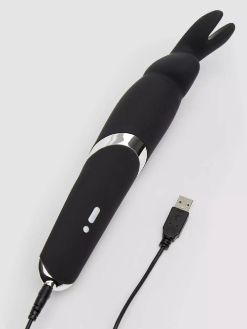 Черный вибратор Rabbit Rechargeable Wand Vibrator - 26,7 см. - 4