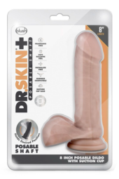 Телесный фаллоимитатор-реалистик 8 Inch Posable Dildo With Balls - 20,3 см. - 4