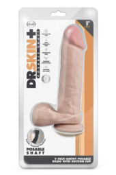 Телесный фаллоимитатор-реалистик 9 Inch Thick Posable Dildo With Balls - 22,8 см. - 4