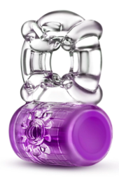 Фиолетовое эрекционное виброкольцо Pleaser Rechargeable C-Ring - 0