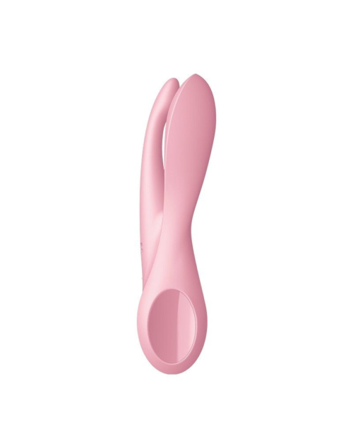 Розовый вибратор Threesome 1 с пальчиками - 2