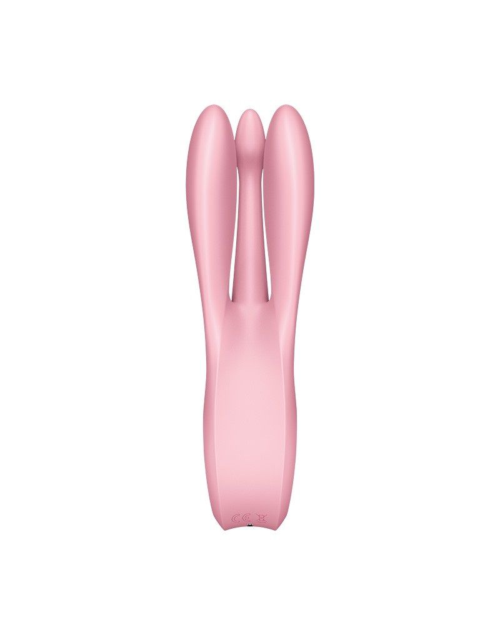 Розовый вибратор Threesome 1 с пальчиками - 3
