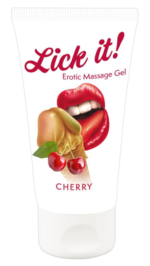Лубрикант на водной основе Lick it! Cherry с ароматом вишни - 50 мл. - 0