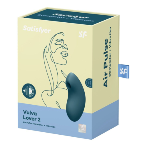 Синий вакуум-волновой вибростимулятор Vulva Lover 2 - 4