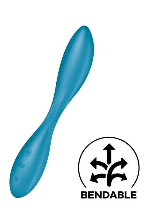 Синий гибкий вибратор Satisfyer G-Spot Flex 1 - 19,5 см. - 1