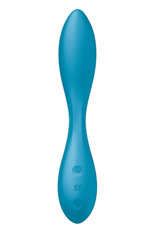 Синий гибкий вибратор Satisfyer G-Spot Flex 1 - 19,5 см. - 3