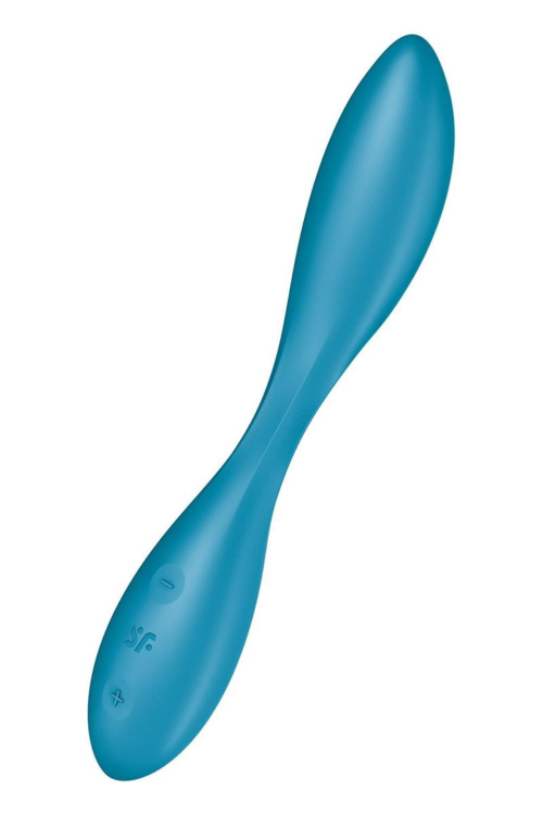 Синий гибкий вибратор Satisfyer G-Spot Flex 1 - 19,5 см. - 0