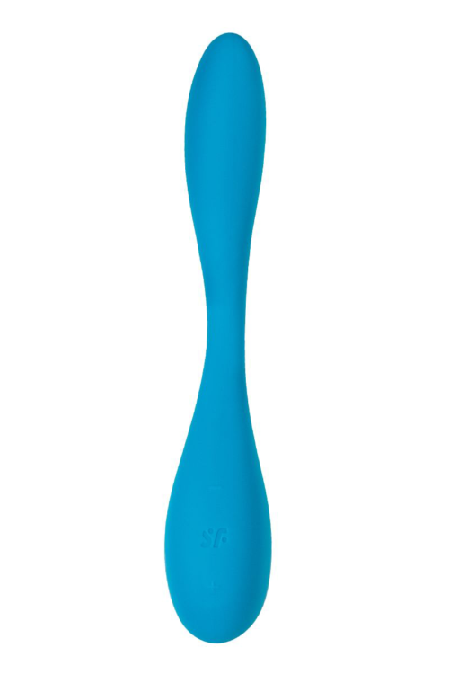 Синий гибкий вибратор Satisfyer G-Spot Flex 5+ - 19,6 см. - 2