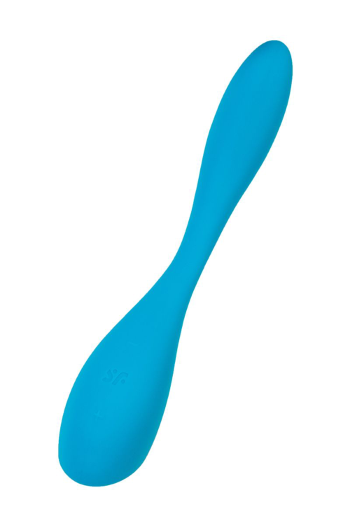 Синий гибкий вибратор Satisfyer G-Spot Flex 5+ - 19,6 см. - 0