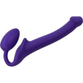 Фиолетовый безремневой страпон Silicone Bendable Strap-On - size S - 0