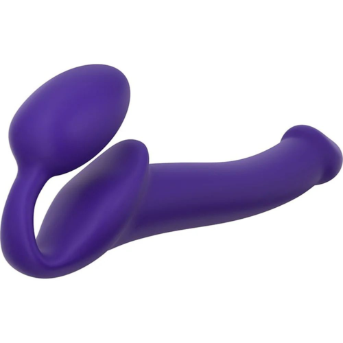 Фиолетовый безремневой страпон Silicone Bendable Strap-On - size S - 1