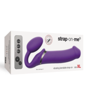 Фиолетовый безремневой вибрострапон Silicone Bendable Strap-On - size XL - 5