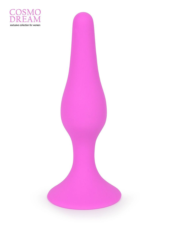Розовая анальная втулка с ограничителем - 10 см. - 0