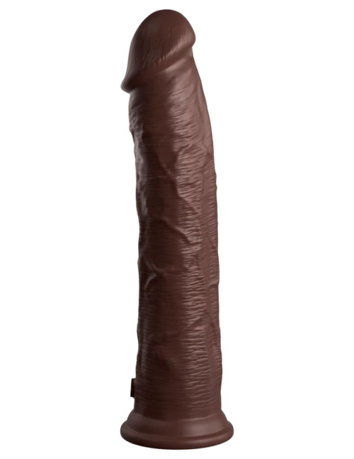 Коричневый фаллоимитатор-реалистик 11 Silicone Dual Density Cock - 29,5 см. - 2