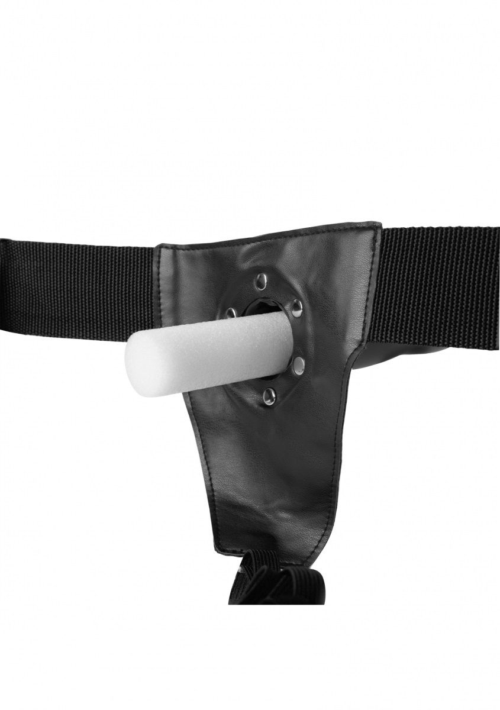 Серый страпон-фаллопротез с ребрами и мошонкой - 21,9 см. - 3