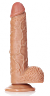 Телесный фалоимитатор Straight Realistic Dildo Balls Suction Cup 8 - 23 см. - 4