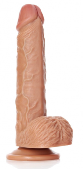 Телесный фалоимитатор Straight Realistic Dildo Balls Suction Cup 8 - 23 см. - 0