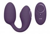 Фиолетовое виброяйцо с дополнительной клиторальной стимуляцией Aika - 4