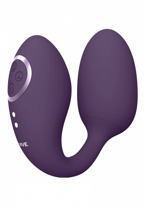 Фиолетовое виброяйцо с дополнительной клиторальной стимуляцией Aika - 0