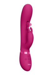 Розовый вибромассажер-кролик Tama - 23,2 см. - 3