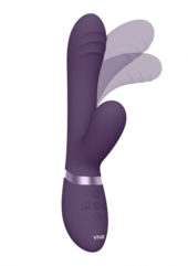 Фиолетовый вибромассажер-кролик Tani - 21,5 см. - 4