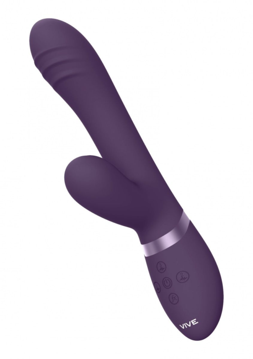 Фиолетовый вибромассажер-кролик Tani - 21,5 см. - 1
