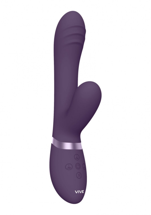 Фиолетовый вибромассажер-кролик Tani - 21,5 см. - 0