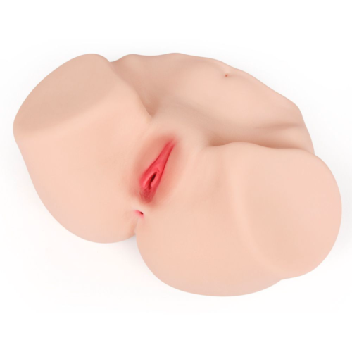 Телесный вибромастурбатор-полуторс Maria Onehole Real Vagina с двойным слоем материала - 3