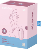 Розовый вакуум-волновой стимулятор с вибрацией Vulva Lover 3 - 3