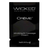 Крем для массажа и мастурбации Wicked Stroking and Massage Creme - 3 мл. - 0