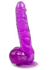 Фиолетовый фаллоимитатор-реалистик на присоске - 17 см. - 0