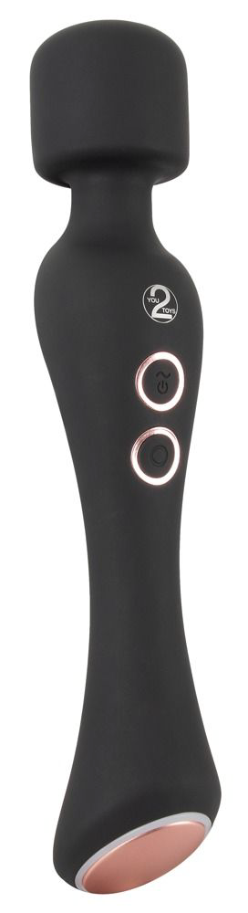 Черный вибромассажер с подогревом Cupa Warming Wand - 22,6 см. - 1
