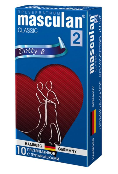 Презервативы Masculan Classic 2 Dotty с пупырышками - 10 шт. - 0