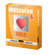 Презервативы Masculan Ultra 5 Gold с ароматом ванили - 3 шт. - 0