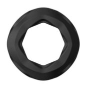 Черные эрекционное кольцо №06 Cock Ring - 0