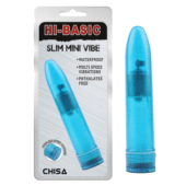 Голубой мини-вибратор Slim Mini Vibe - 13,2 см. - 0