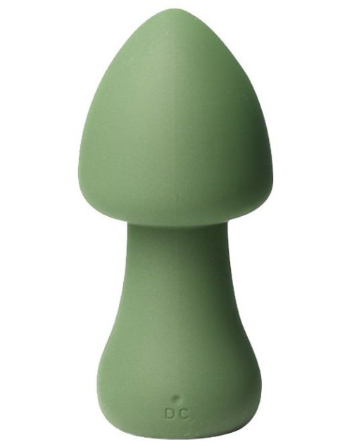 Зеленый перезаряжаемый клиторальный стимулятор-грибочек Parasol Mushroom - 0