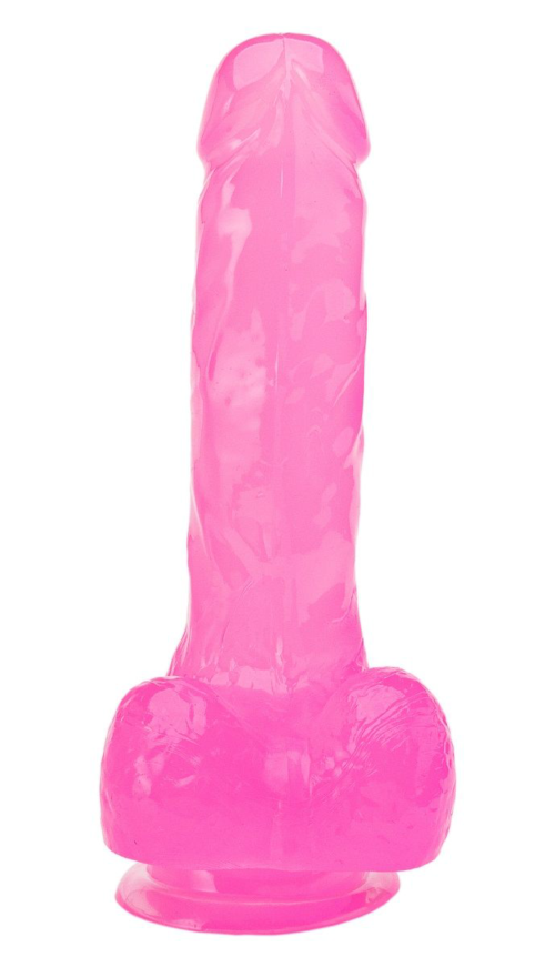 Розовый реалистичный фаллоимитатор - 18 см. - 1