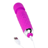 Фиолетовый перезаряжаемый wand-вибратор - 20,5 см. - 3